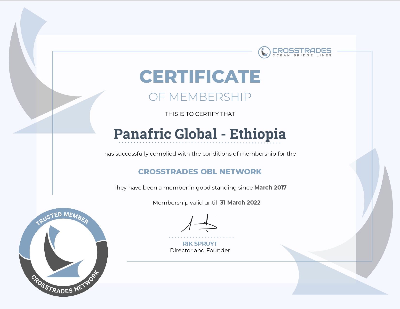 Panafric Global - Cross Trade Membership Certificate 2021_page-0001