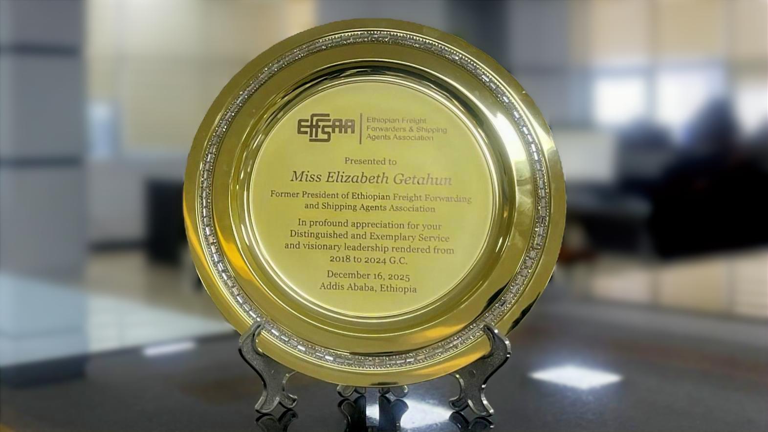 Our CEO Elizabeth Getahun was honored for her exceptional leadership and outstanding contributions